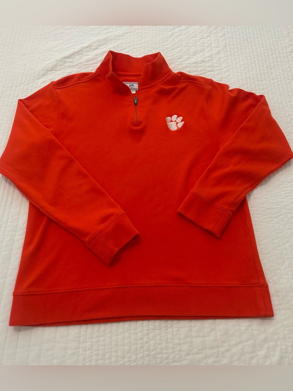 Southern Tide Skipjack Clemson Tigers Quarter Zip Collegiate Sweater Mens Medium